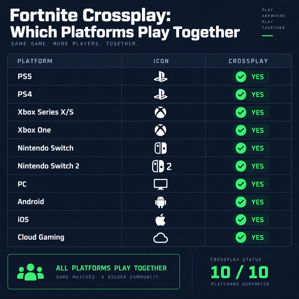 Crossplay Platform Compatibility Table