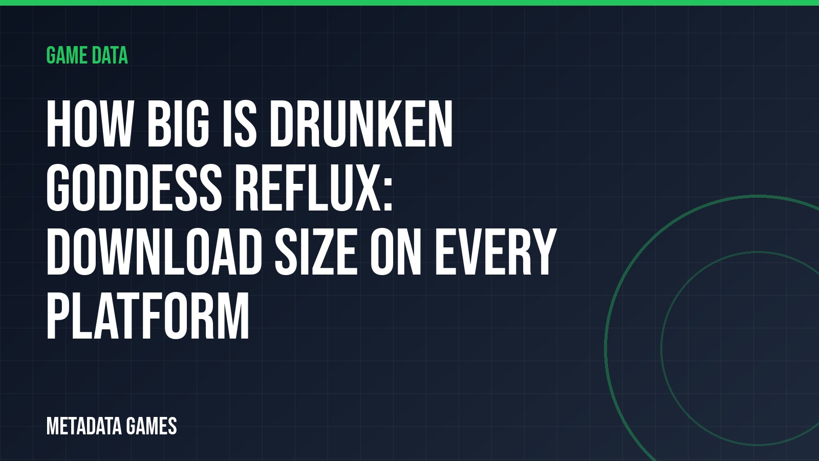 How big is Drunken Goddess Reflux: download size on every platform