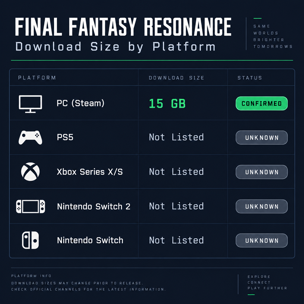 Platform File Size Status Table