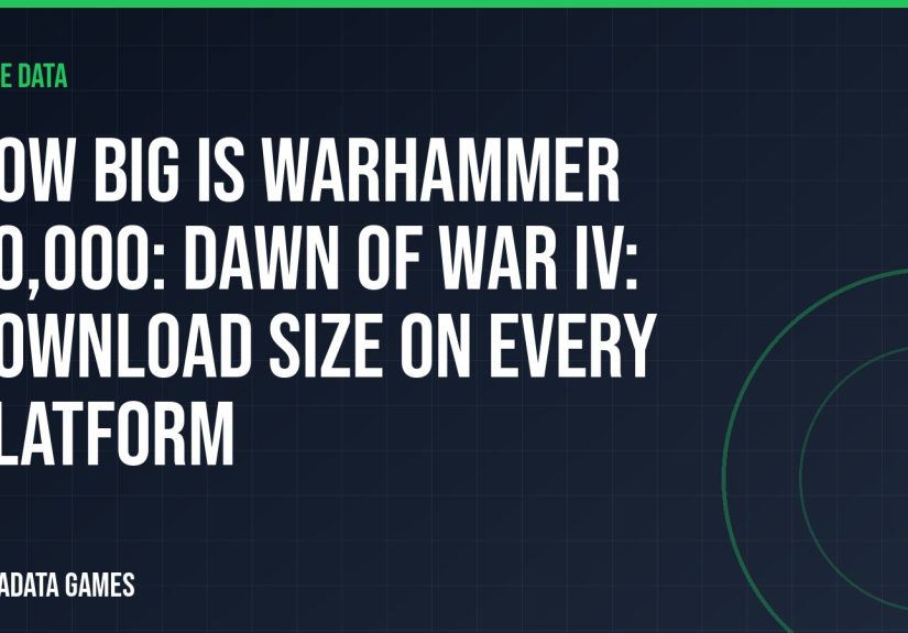 How big is Warhammer 40,000: Dawn of War IV: download size on every platform