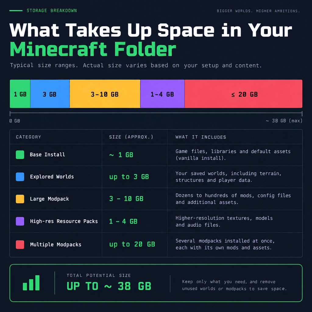 What Takes Up Extra Space Breakdown
