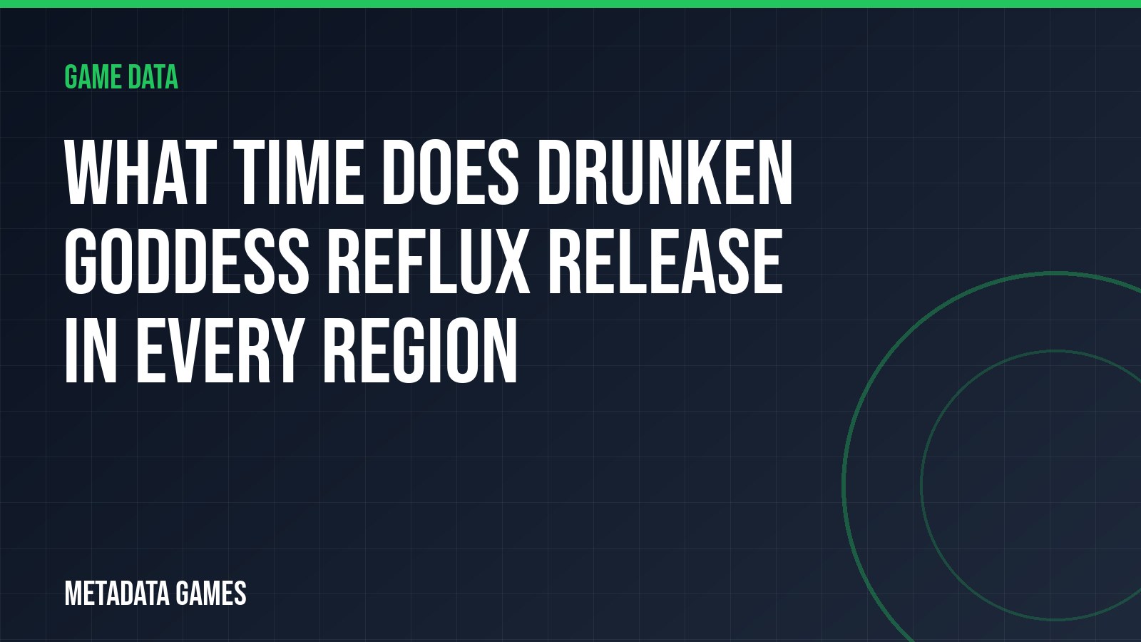 What time does Drunken Goddess Reflux release in every region